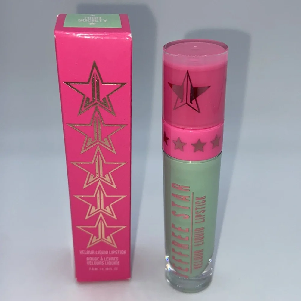 NEW! JEFFREE STAR VELOUR LIQUID Matte LIPSTICK in HIGH SOCIETY Mint Green